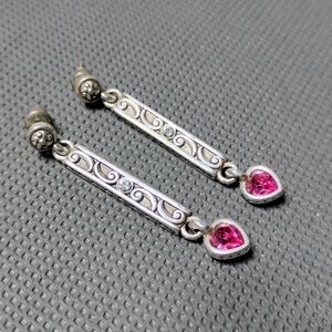 Brighton Pink Heart Drop Earrings